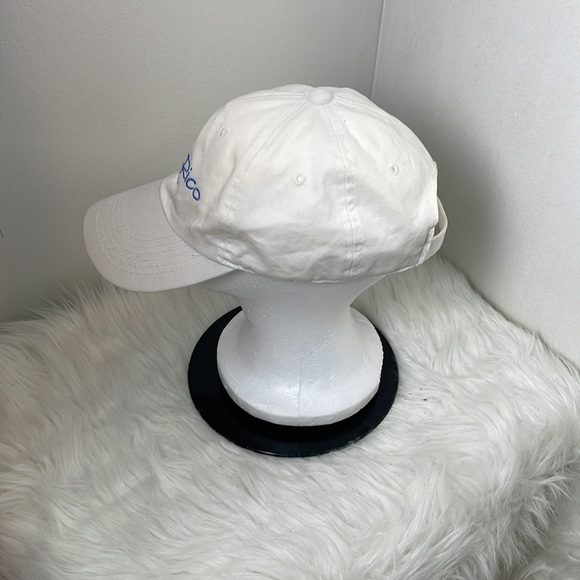 Unisex white cap with embroidery Puerto Rico Letters color of letters baby blue - Picture 4 of 5